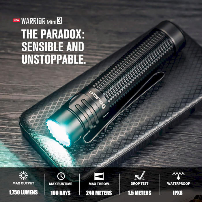 Ліхтар тактичний OLIGHT Warrior Mini 3 Black