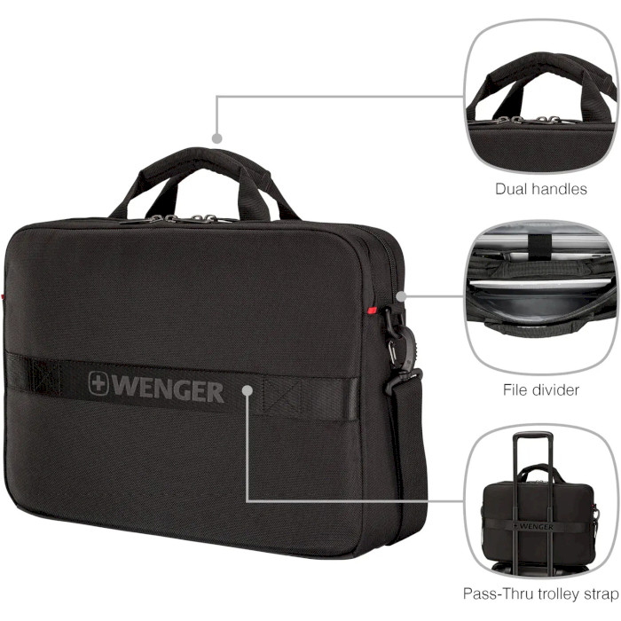 Сумка для ноутбука 16" WENGER XE Brief Black (653300)