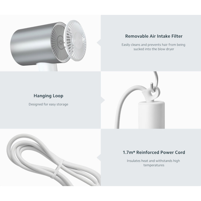 Фен XIAOMI MIJIA Water Ion Hair Dryer H500 (CMJ03LX)