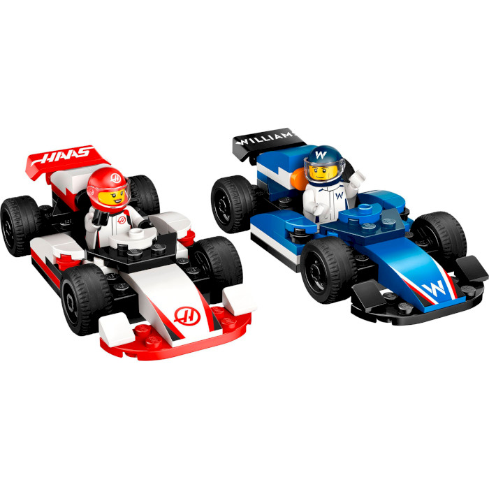 Конструктор LEGO City F1 Автомобили для гонок F1 команд Williams Racing и Haas F1 92дет. (60464)