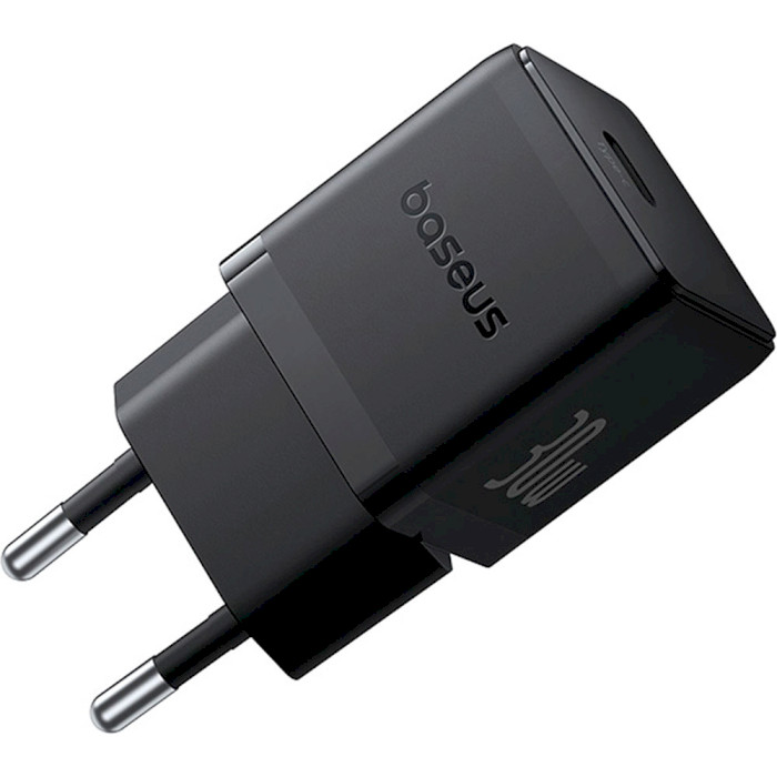 Зарядний пристрій BASEUS Palm Fast Charger 1C 30W EU Cluster Black (P10111605113-00)