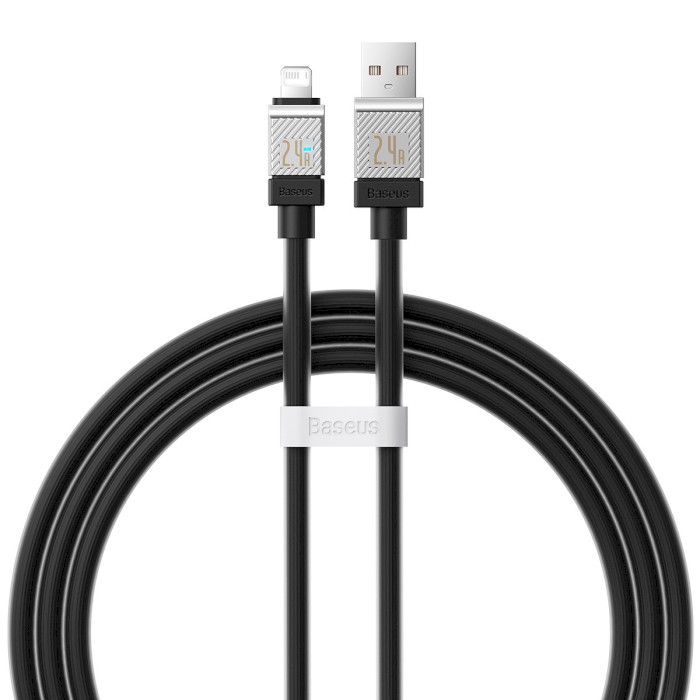 Кабель BASEUS CoolPlay Series Fast Charging Cable USB to iP 2.4A 1м Black (CAKW000401)