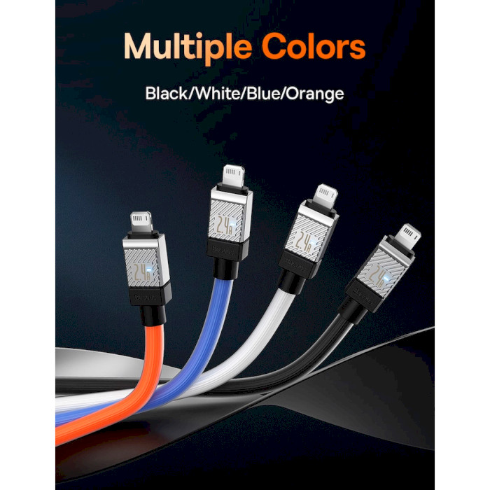 Кабель BASEUS CoolPlay Series Fast Charging Cable USB to iP 2.4A 1м Black (CAKW000401)