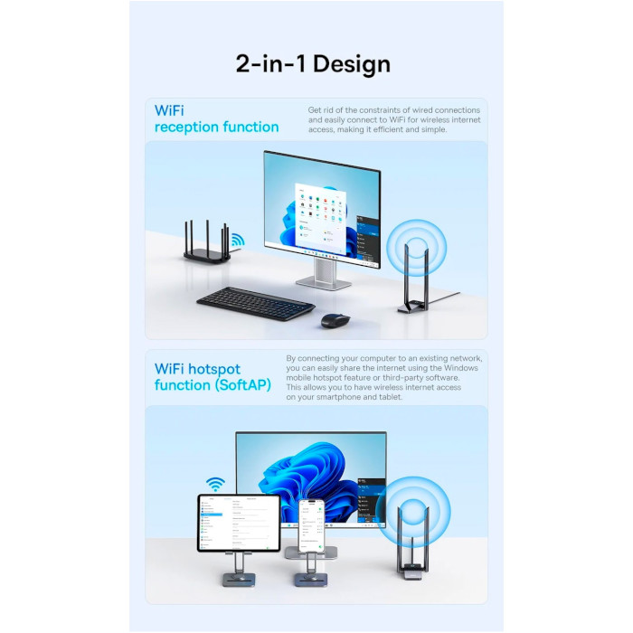 Wi-Fi адаптер BASEUS FastJoy Series WiFi Adapter 1300Mbps