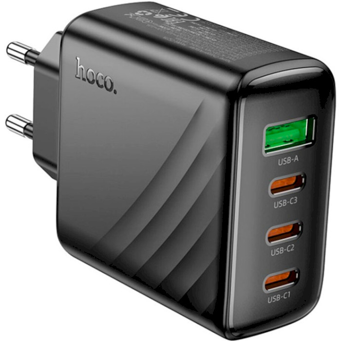 Зарядное устройство HOCO CS27A Supply 1xUSB-A, 3xUSB-C PD67W, QC3.0 Black (6942007639835)