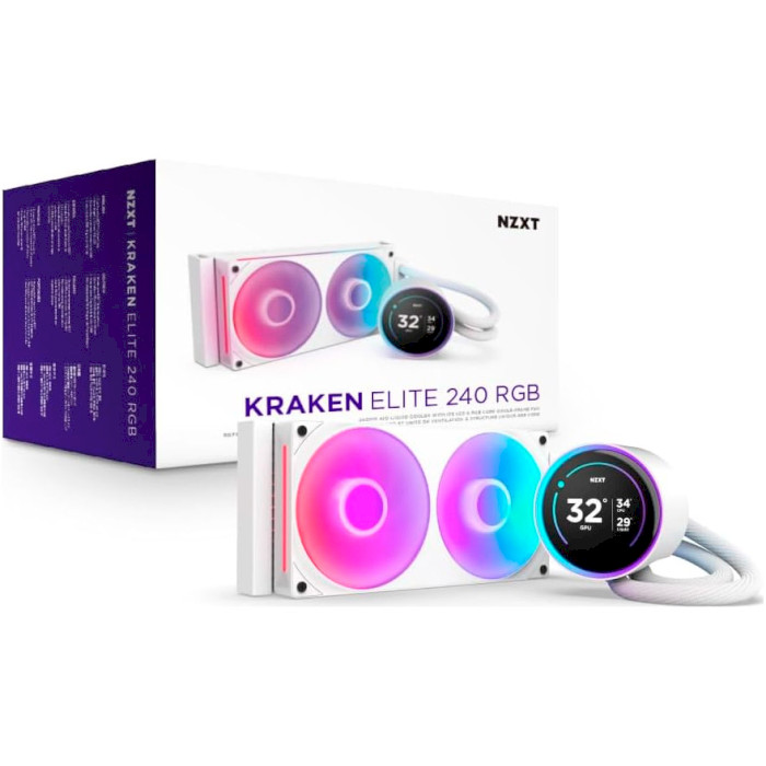 Система водяного охлаждения NZXT Kraken Elite 240 RGB 2024 White (RL-KR24E-W2)