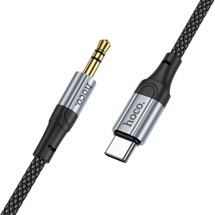 Кабель HOCO UPA26 Fresh AUX Audio Cable Type-C to 3.5mm 1м Black (6942007608824)