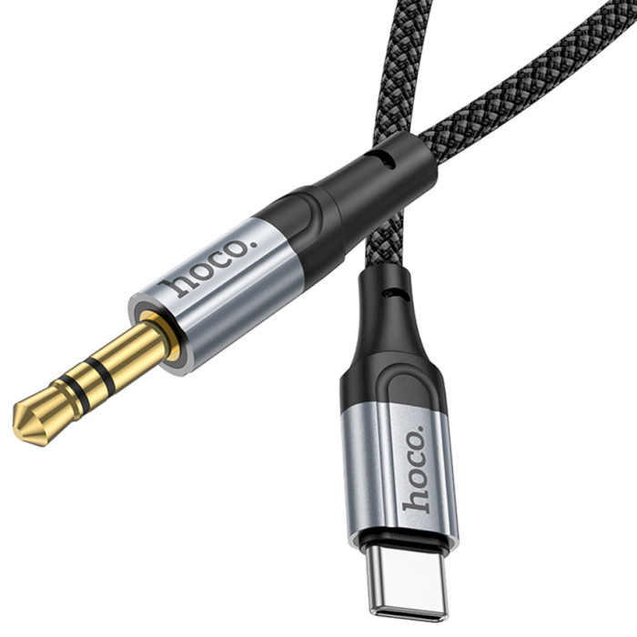 Кабель HOCO UPA26 Fresh AUX Audio Cable Type-C to 3.5mm 1м Black (6942007608824)