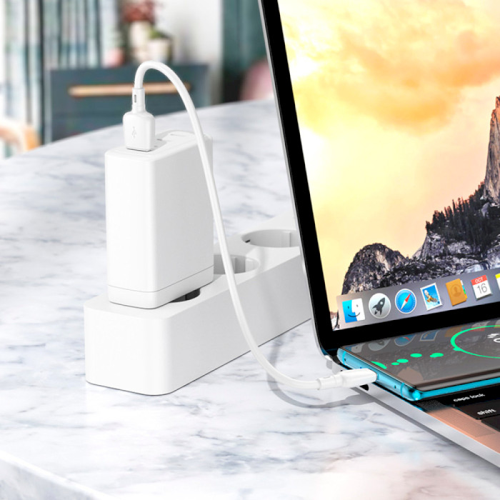 Кабель BOROFONE BX93 Super Power USB-A to USB-C 27W 0.025м White