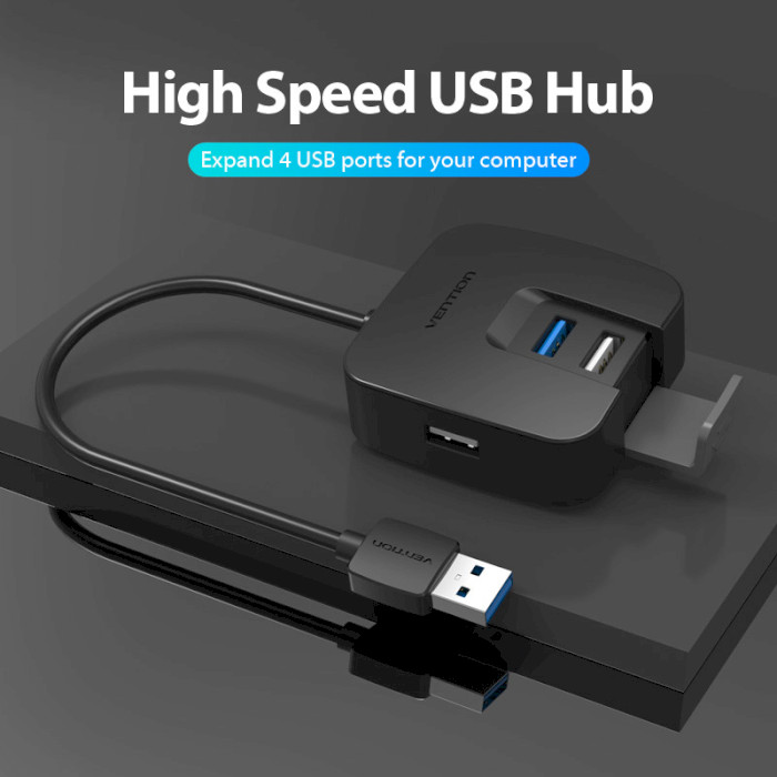 USB-хаб VENTION 2-in-1 USB-A to 1xUSB3.0, 1xUSB2.0, Micro-B Power (CHABB)