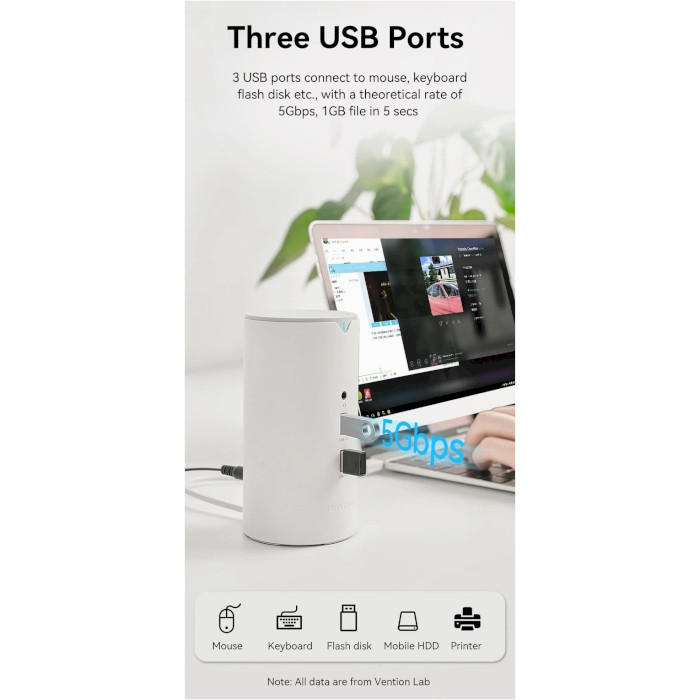 Порт-репликатор VENTION 12-in-1 USB-C Vertical Docking Station (TPHWC-EU)