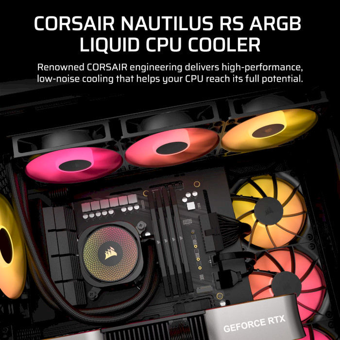 Система водяного охолодження CORSAIR Nautilus 240 RS ARGB Black (CW-9060092-WW)