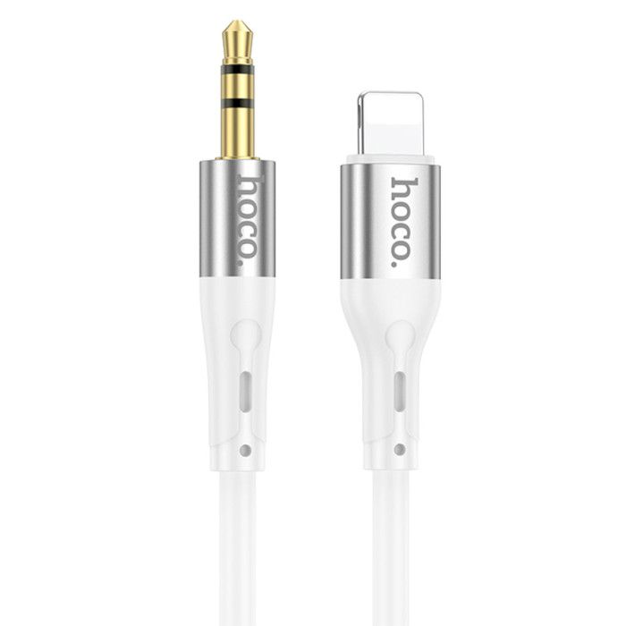 Кабель HOCO UPA22 Silicone Digital Audio Conversion Cable Lightning - AUX 1м White (6931474769480)