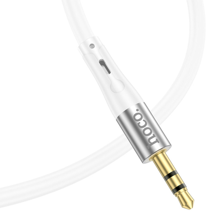 Кабель HOCO UPA22 Silicone Digital Audio Conversion Cable Lightning - AUX 1м White (6931474769480)