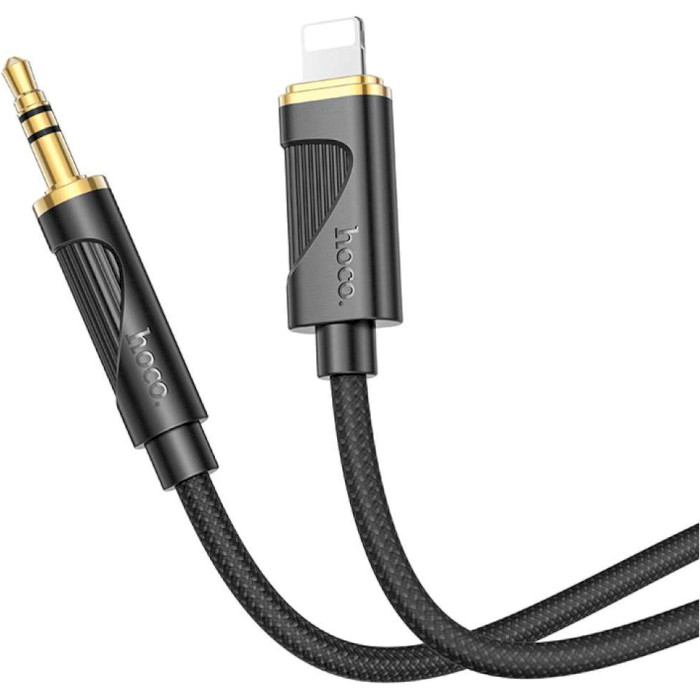 Кабель HOCO UPA30 Friend Digital Audio Conversion Cable Lightning - AUX 1м Black (6942007625494)