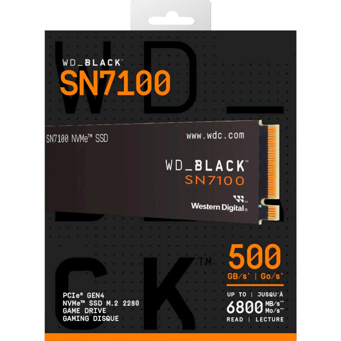 SSD диск WD Black SN7100 500GB M.2 NVMe (WDS500G4X0E)