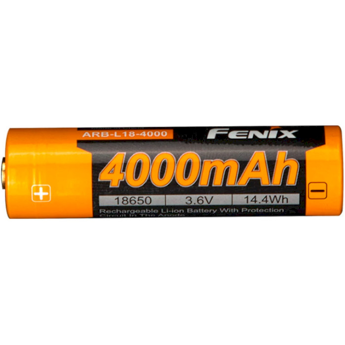 Аккумулятор FENIX Li-Ion 18650 4000mAh 3.6V TipTop (ARB-L18-4000)