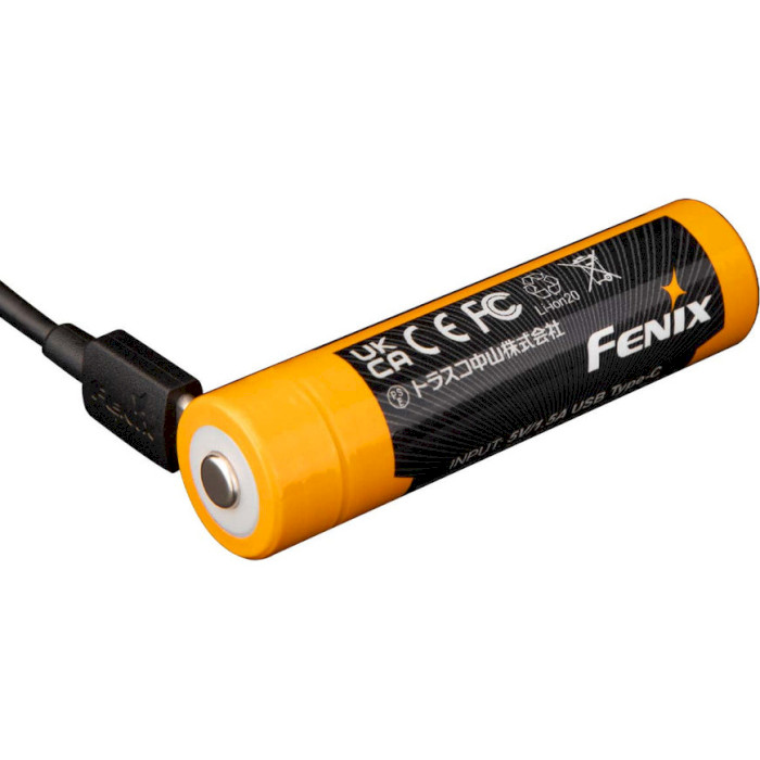 Аккумулятор FENIX Li-Ion 18650 4000mAh 3.6V TipTop, USB-C зарядка (ARB-L18-4000U)