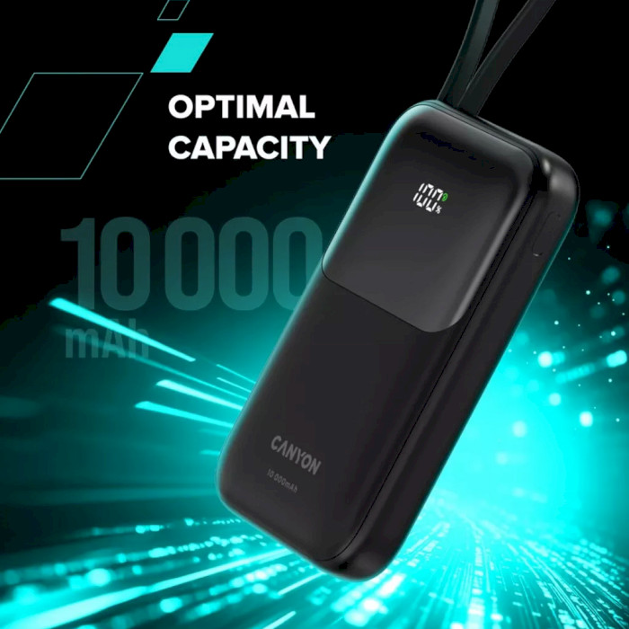 Повербанк CANYON OnPower 101 22.5W 10000mAh Black