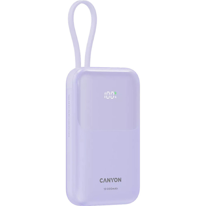 Повербанк CANYON OnPower 101 22.5W 10000mAh Purple