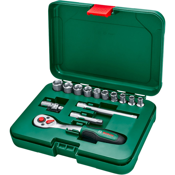 Набор торцевых головок BOSCH ¼" Ratchet Set 14-Piece 14пр (1.600.A02.BY0)