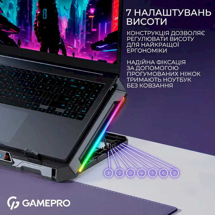 Подставка для ноутбука GAMEPRO CP795 Black