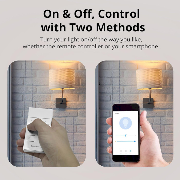 Умный выключатель-диммер SONOFF D1 Wi-Fi Smart Dimmer Switch