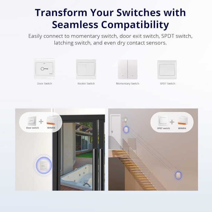 Розумний Wi-Fi перемикач (реле) SONOFF Mini R4 Extreme Wi-Fi Smart Switch (MINIR4)