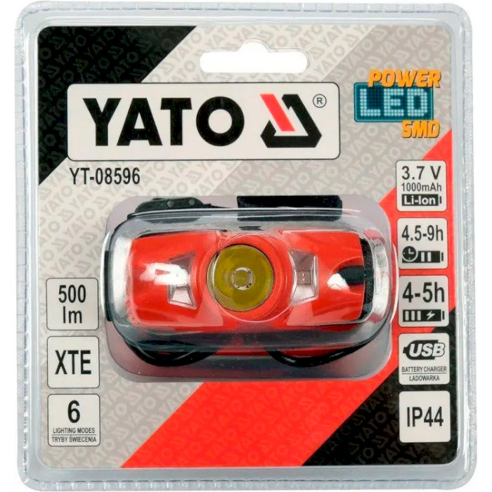 Фонарь налобный YATO YT-08596