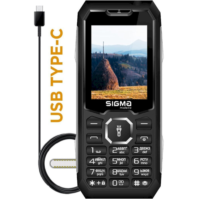 Мобильный телефон SIGMA MOBILE X-style 341 Bro Type-C Black (4827798368411)