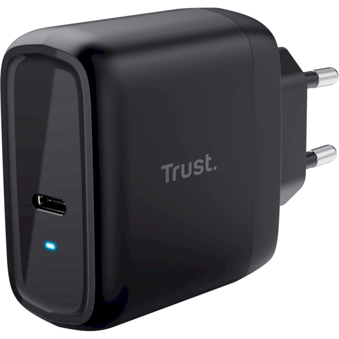 Зарядний пристрій TRUST Maxo 65W 1xUSB-C Charger Black w/Type-C to Type-C cable (24817)