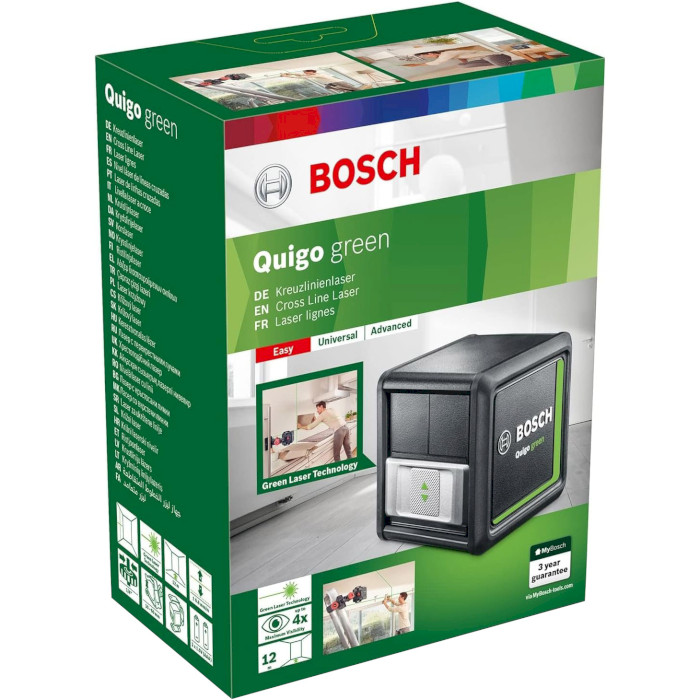 Нивелир лазерный BOSCH Quigo Green + зажим MM2 (0.603.663.C02)