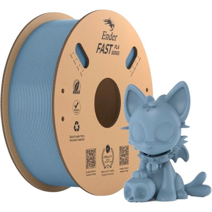 Пластик (филамент) для 3D принтера CREALITY Ender Fast PLA 1.75mm, 1кг, Light Gray (3301010436)