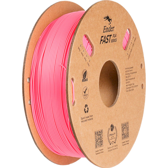 Пластик (филамент) для 3D принтера CREALITY Ender Fast PLA 1.75mm, 1кг, Pink (3301010435)