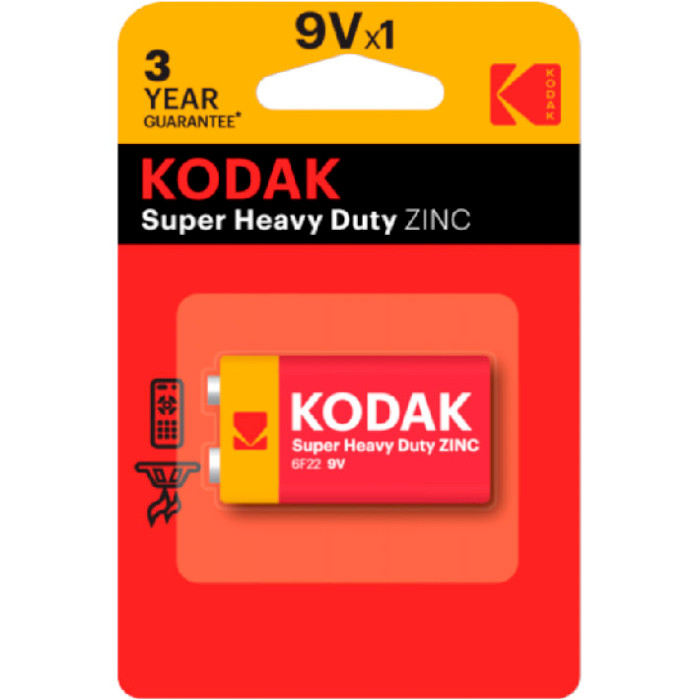 Батарейка KODAK Extra Heavy Duty «Крона» (30953437)