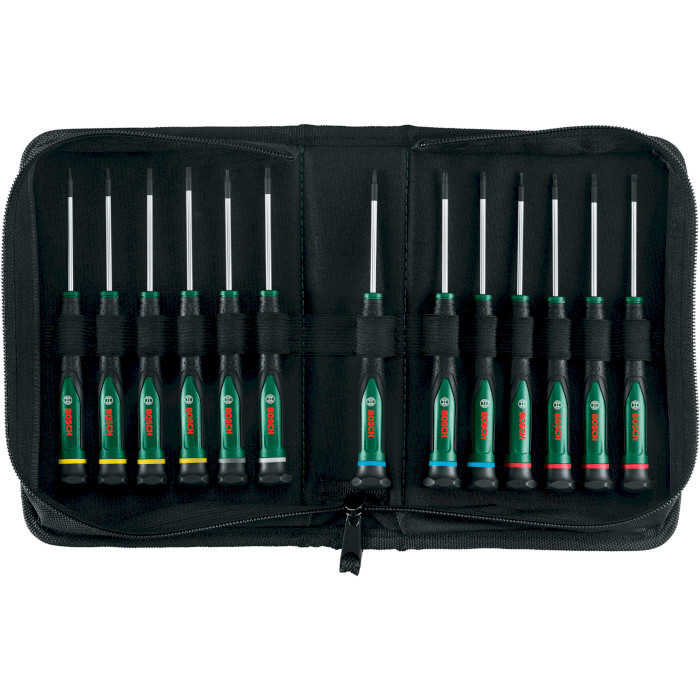 Набор прецизионных отвёрток BOSCH Precision Screwdriver Set 13-Piece 13шт (1.600.A02.Z9N)