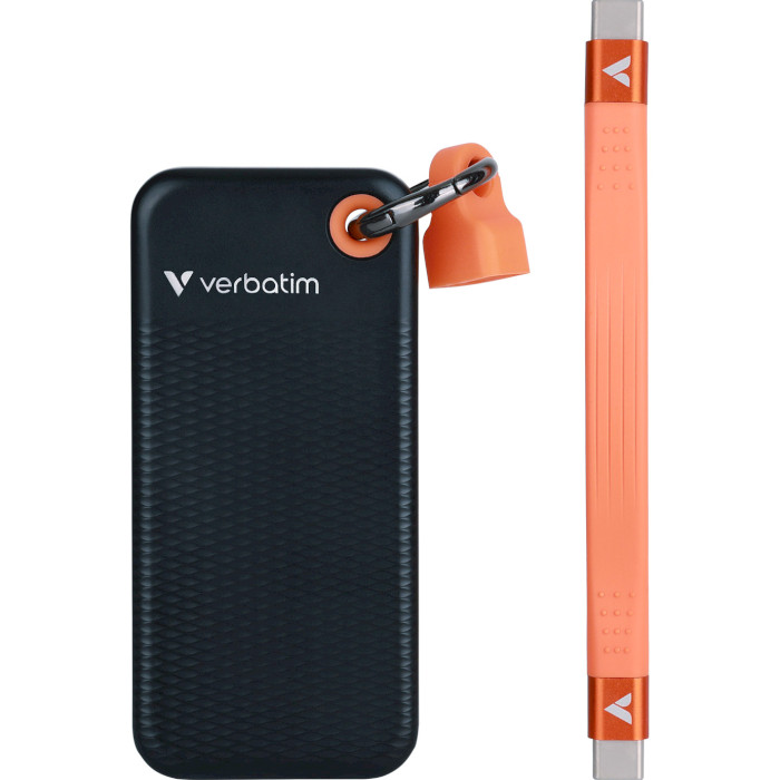 Портативный SSD диск VERBATIM Pocket 2TB USB3.2 Gen2 Black/Orange (32197)