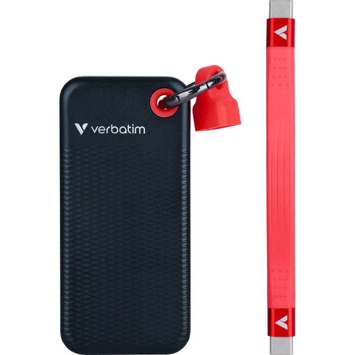 Портативный SSD диск VERBATIM Pocket 2TB USB3.2 Gen2 Black/Red (32196)