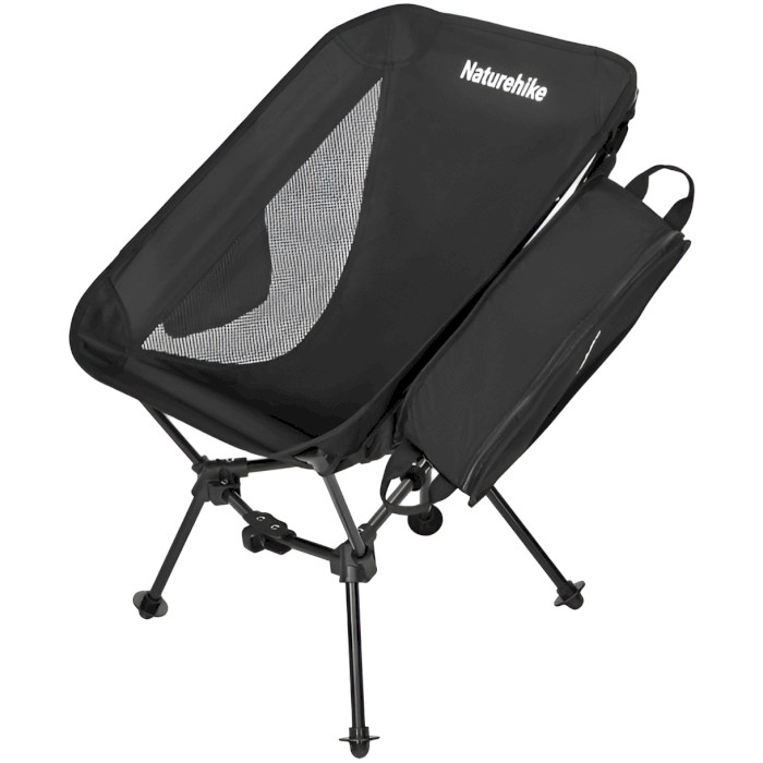 Крісло кемпінгове NATUREHIKE Clamshell 001 Triangle Folding Moon Chair Black (6975641880608)