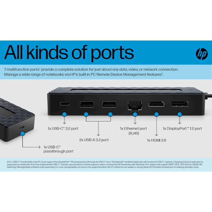 Порт-реплікатор HP Universal USB-C Multiport Hub (50H55UT)