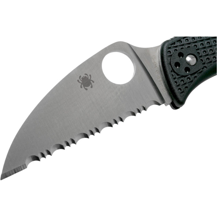 Складной нож SPYDERCO RockJumper Serrated Edge Black (C254SBK)