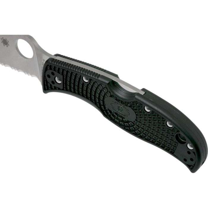 Складной нож SPYDERCO RockJumper Serrated Edge Black (C254SBK)