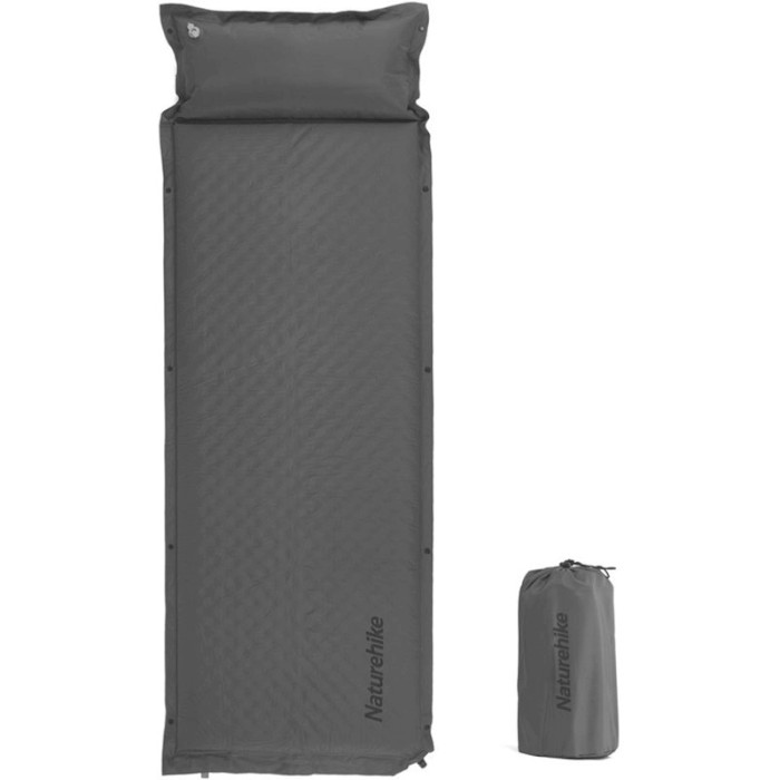 Самонадувний килимок з подушкою NATUREHIKE CNK2300DZ014 Graphite (6976507663953)