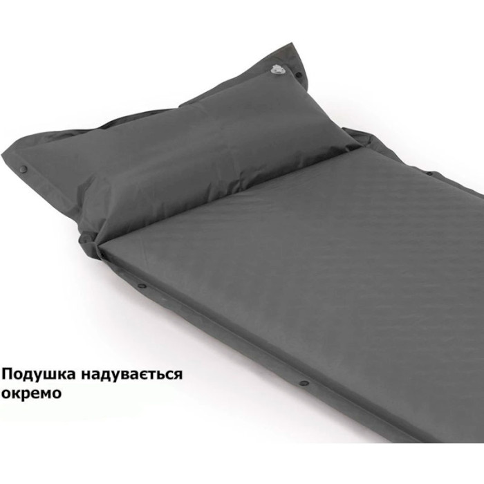 Самонадувной коврик с подушкой NATUREHIKE CNK2300DZ014 Graphite (6976507663953)