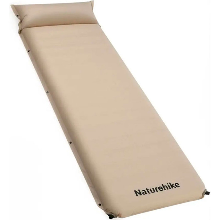 Самонадувной коврик с подушкой NATUREHIKE CNK2450WS020 Beige (6927595712719)