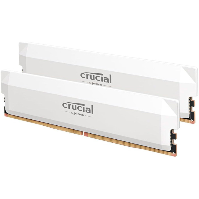 Модуль памяти CRUCIAL DDR5 Pro Overclocking White DDR5 6400MHz 32GB Kit 2x16GB (CP2K16G64C38U5W)