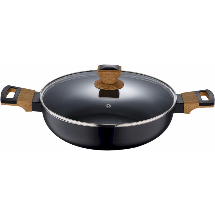 Рондель BERGNER Earth Black 28см з кришкою (BG-32038-BK)