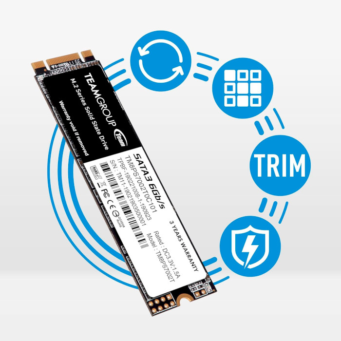 SSD диск TEAM MS30 1TB M.2 SATA (TM8PS7001T0C101)