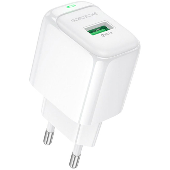 Зарядное устройство BOROFONE BAS42A Potential 1xUSB-A, QC3.0, 18W White