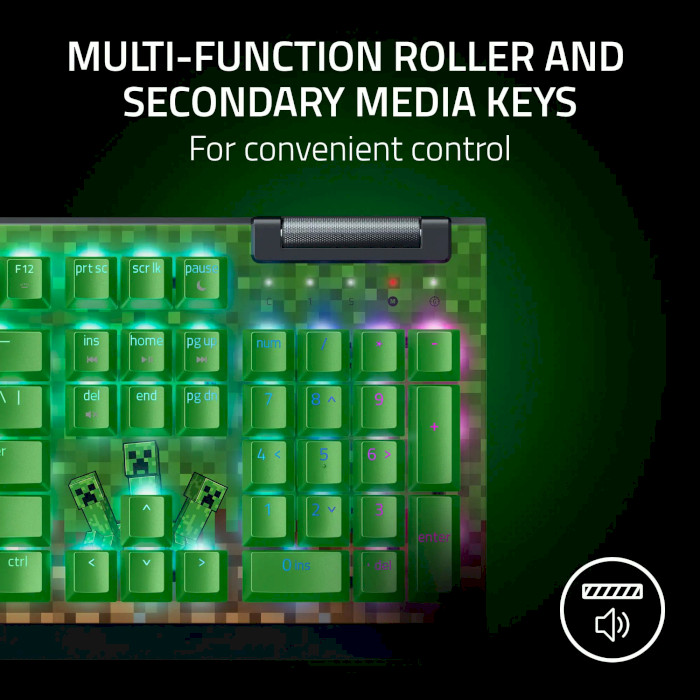 Клавиатура RAZER BlackWidow V4 X Razer Green Switch Minecraft Edition (RZ03-04704100-R3M1)